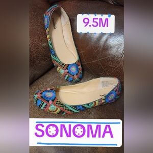 Kohl's Sonoma Colorful Embroidered Flats